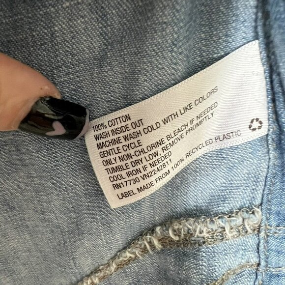 Denim Chambray Dress XSMALL NEW - Picture 10 of 10